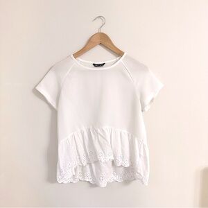 shein white flowy top